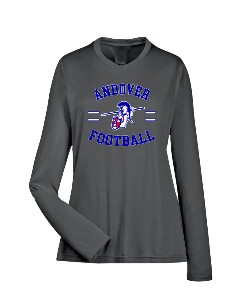 Andover HS  Football Curve - Womens Performance Long Sleeve