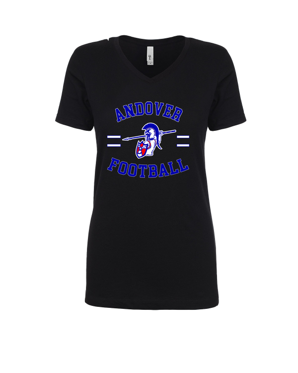Andover HS  Football Curve - Womens V-Neck