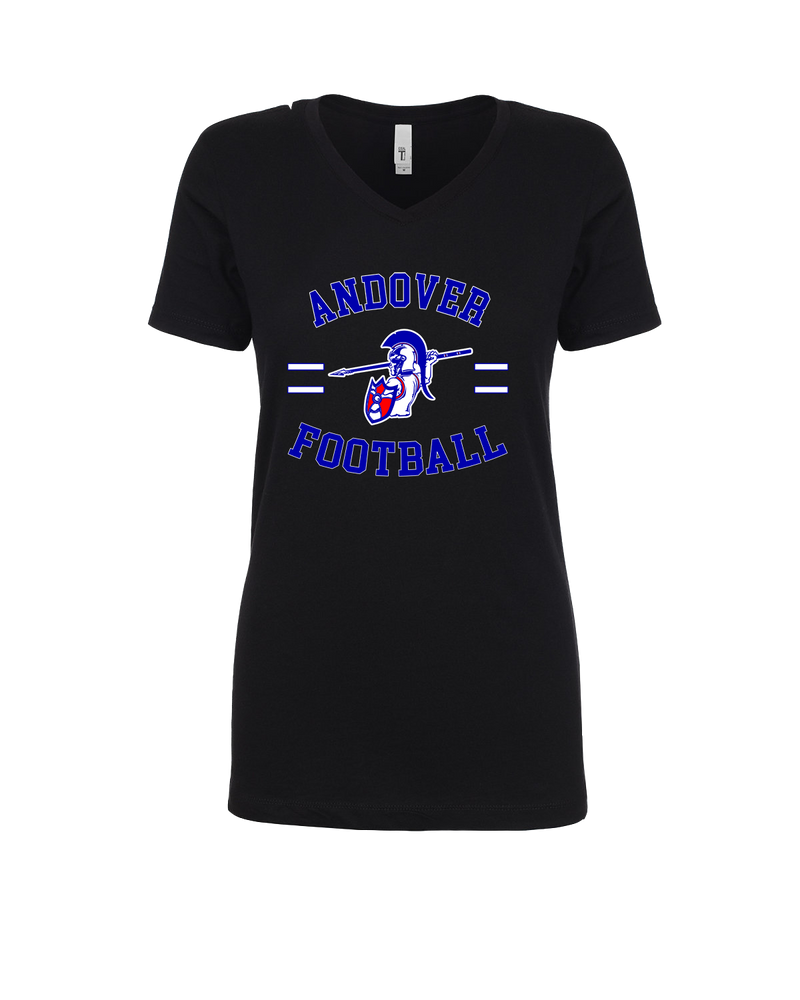 Andover HS  Football Curve - Womens V-Neck