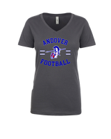 Andover HS  Football Curve - Womens V-Neck