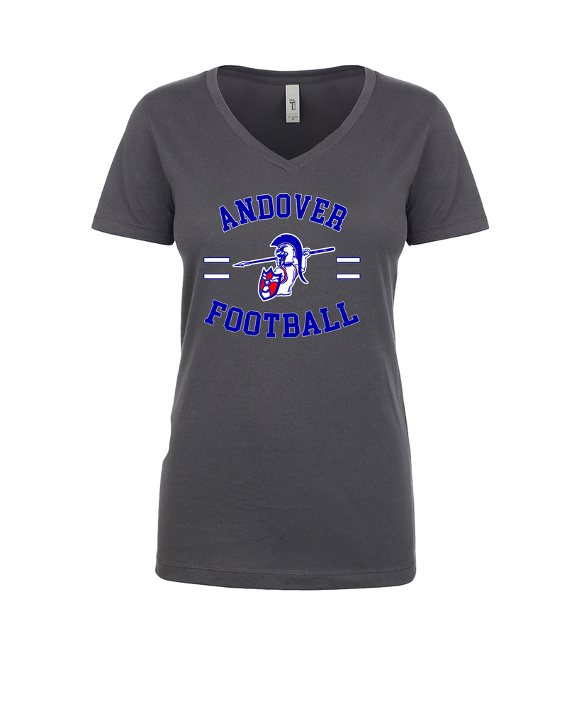 Andover HS  Football Curve - Womens V-Neck