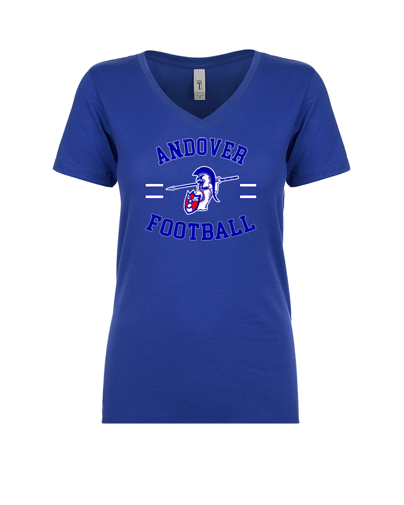 Andover HS  Football Curve - Womens V-Neck