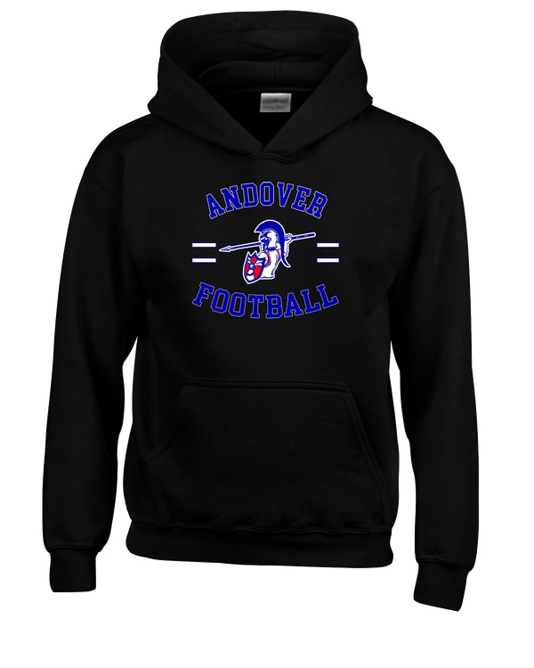 Andover HS  Football Curve - Youth Hoodie