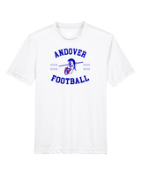 Andover HS  Football Curve - Youth Performance T-Shirt