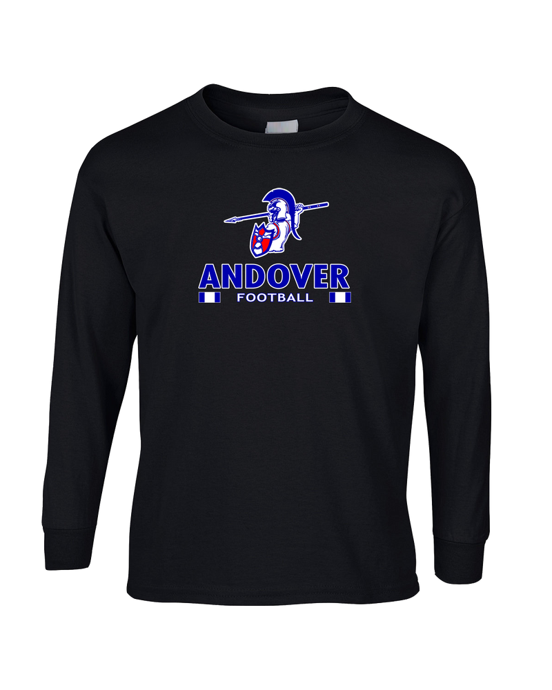 Andover HS  Football Stacked - Mens Basic Cotton Long Sleeve