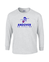 Andover HS  Football Stacked - Mens Basic Cotton Long Sleeve