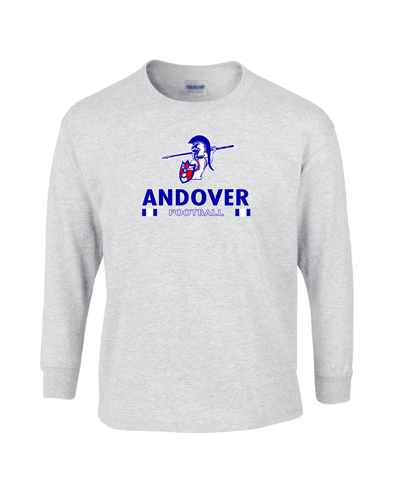 Andover HS  Football Stacked - Mens Basic Cotton Long Sleeve