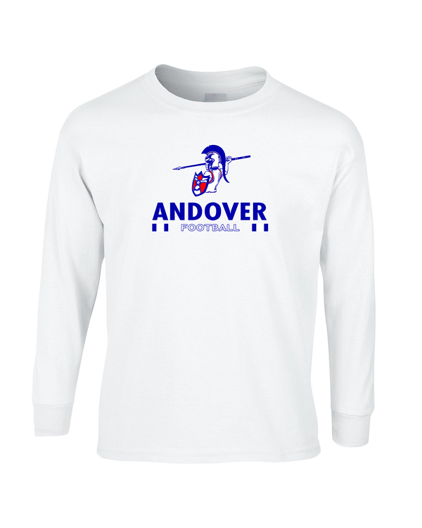 Andover HS  Football Stacked - Mens Basic Cotton Long Sleeve