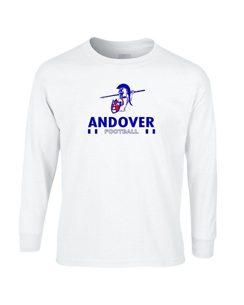 Andover HS  Football Stacked - Mens Basic Cotton Long Sleeve