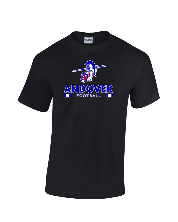 Andover HS  Football Stacked - Cotton T-Shirt