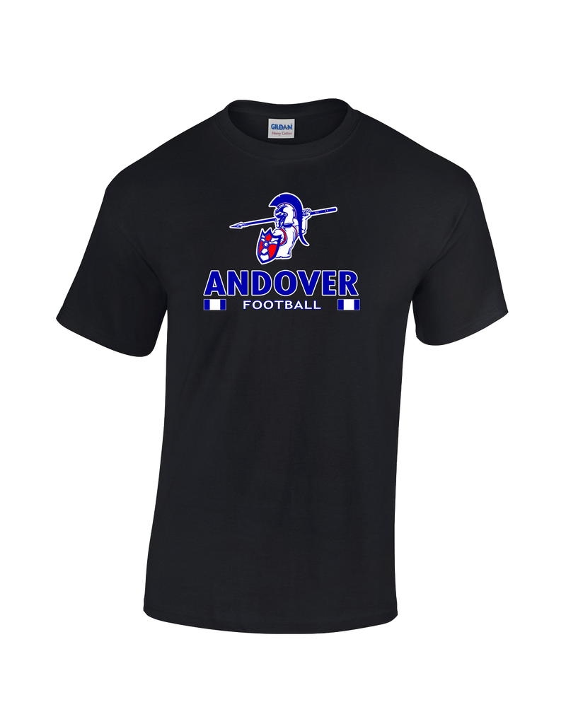 Andover HS  Football Stacked - Cotton T-Shirt