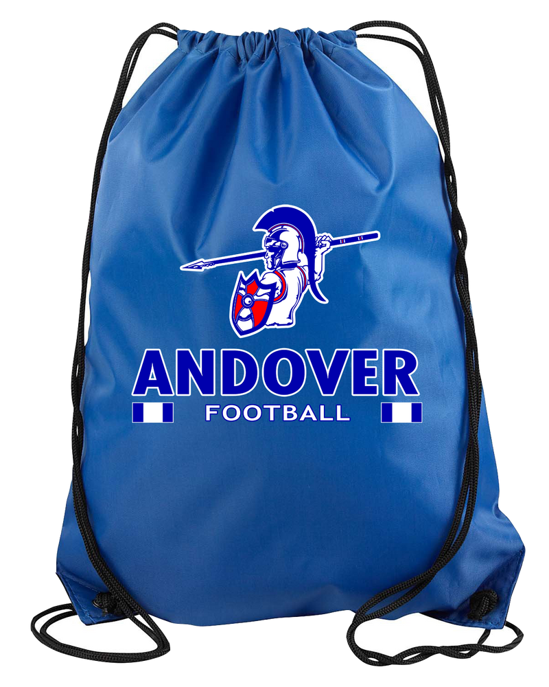 Andover HS  Football Stacked - Drawstring Bag
