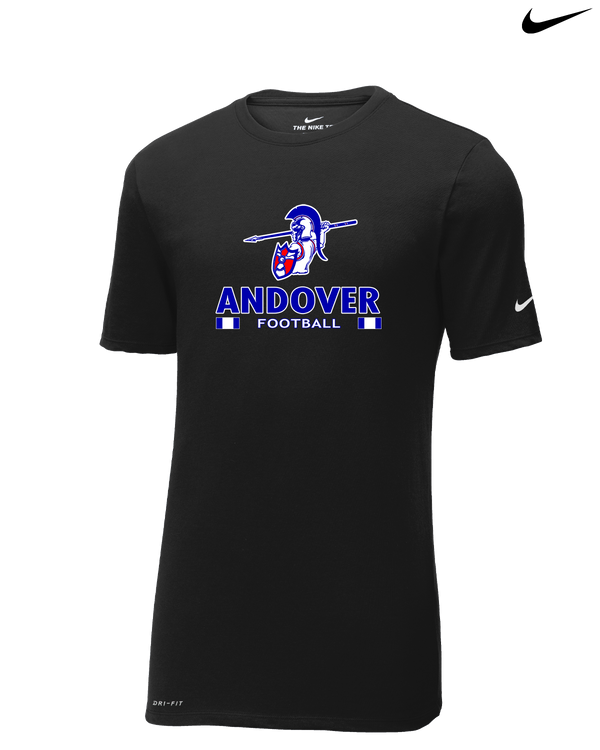 Andover HS  Football Stacked - Nike Cotton Poly Dri-Fit