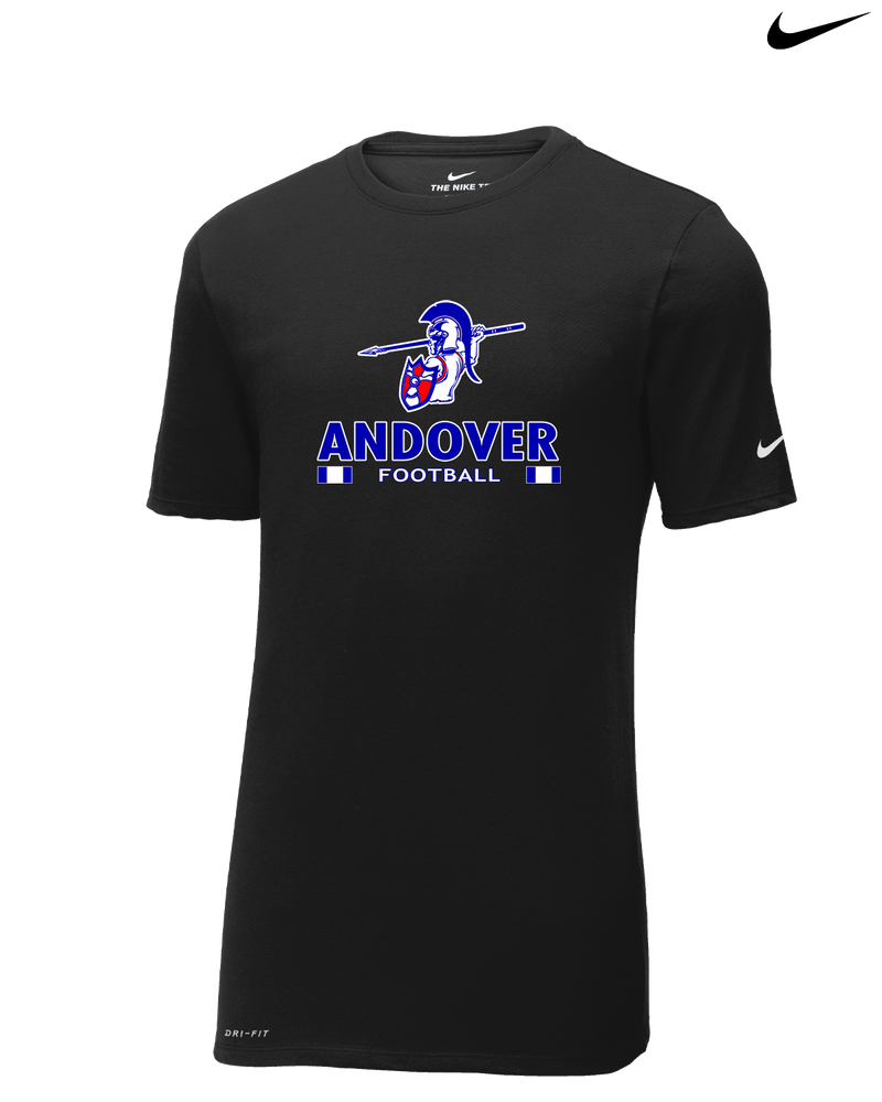 Andover HS  Football Stacked - Nike Cotton Poly Dri-Fit