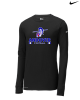Andover HS  Football Stacked - Nike Dri-Fit Poly Long Sleeve