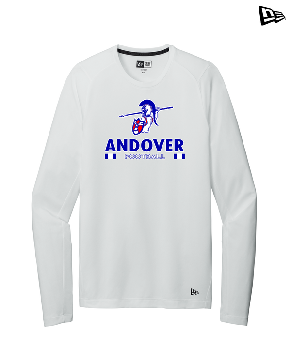 Andover HS  Football Stacked - New Era Long Sleeve Crew