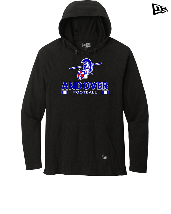 Andover HS  Football Stacked - New Era Tri Blend Hoodie