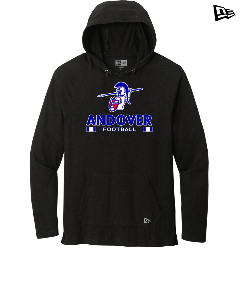 Andover HS  Football Stacked - New Era Tri Blend Hoodie