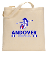 Andover HS  Football Stacked - Tote Bag