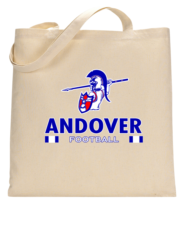 Andover HS  Football Stacked - Tote Bag