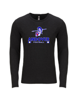 Andover HS  Football Stacked - Tri Blend Long Sleeve