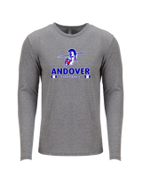 Andover HS  Football Stacked - Tri Blend Long Sleeve