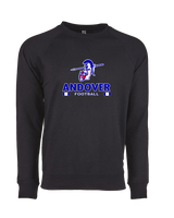 Andover HS  Football Stacked - Crewneck Sweatshirt