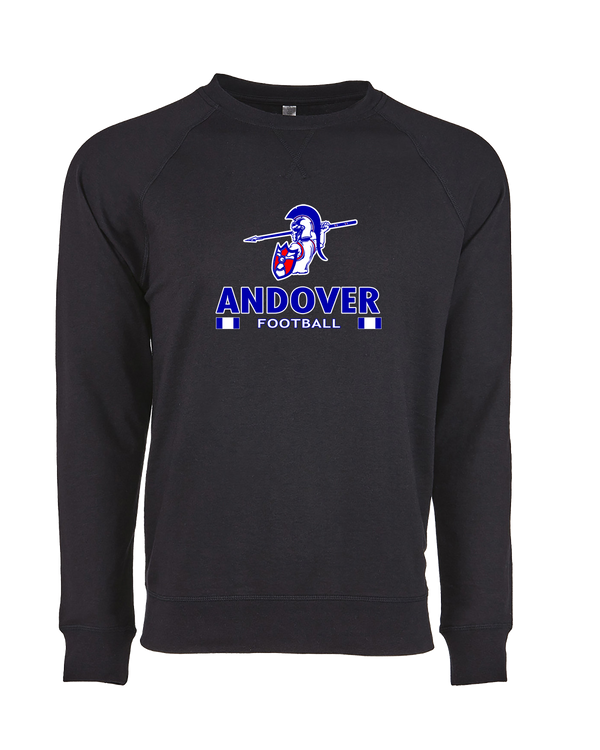 Andover HS  Football Stacked - Crewneck Sweatshirt