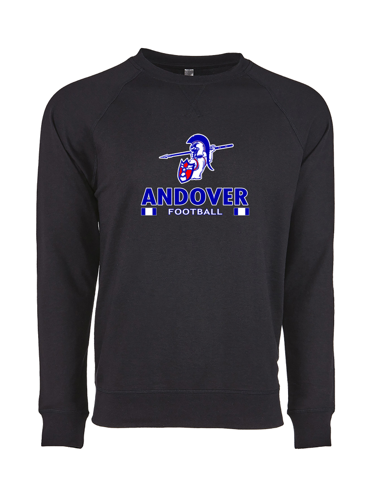 Andover HS  Football Stacked - Crewneck Sweatshirt