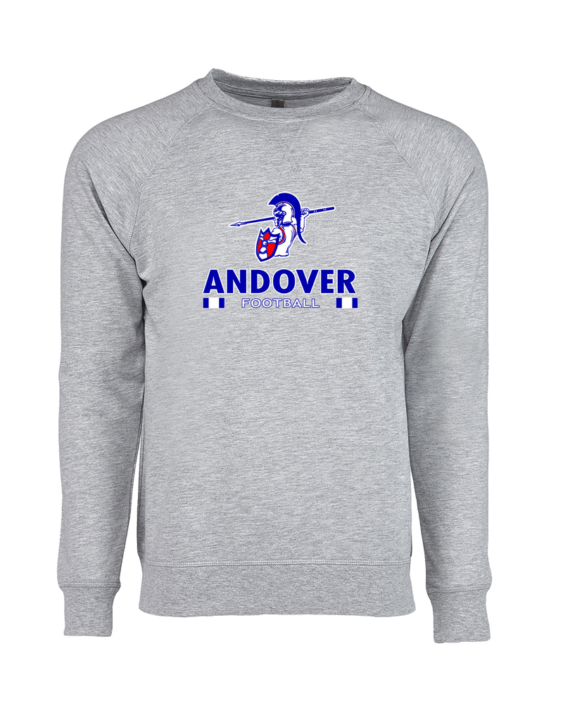 Andover HS  Football Stacked - Crewneck Sweatshirt