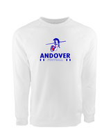 Andover HS  Football Stacked - Crewneck Sweatshirt