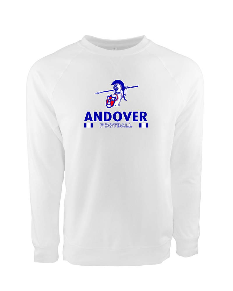 Andover HS  Football Stacked - Crewneck Sweatshirt