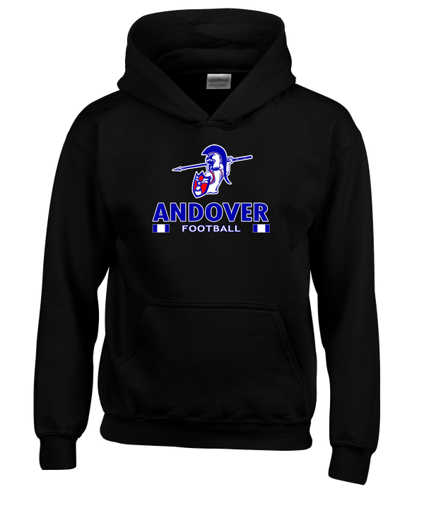 Andover HS  Football Stacked - Cotton Hoodie