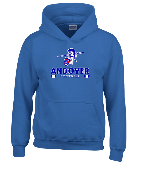 Andover HS  Football Stacked - Cotton Hoodie