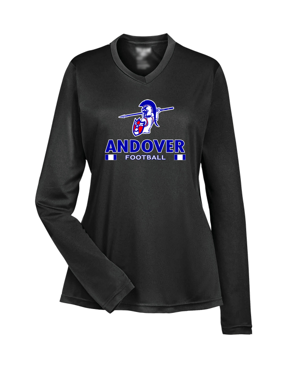 Andover HS  Football Stacked - Womens Performance Long Sleeve