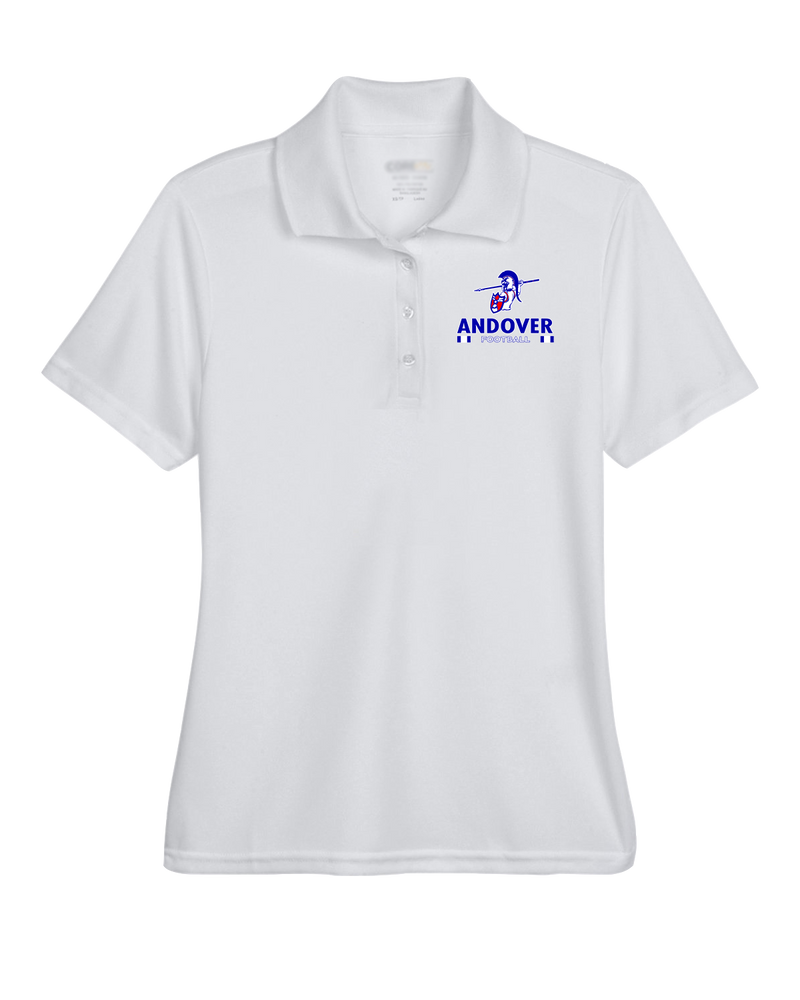 Andover HS  Football Stacked - Womens Polo