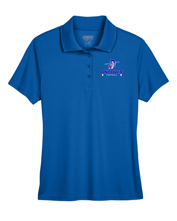 Andover HS  Football Stacked - Womens Polo