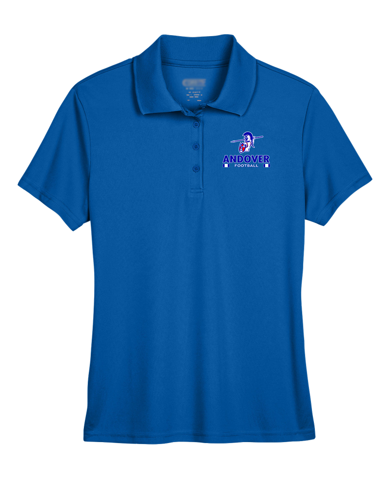 Andover HS  Football Stacked - Womens Polo