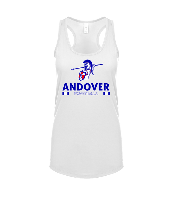 Andover HS  Football Stacked - Womens Tank Top