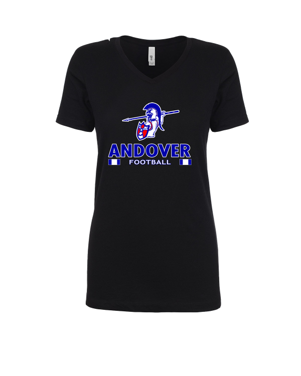 Andover HS  Football Stacked - Womens V-Neck