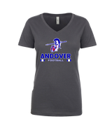 Andover HS  Football Stacked - Womens V-Neck