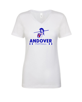 Andover HS  Football Stacked - Womens V-Neck