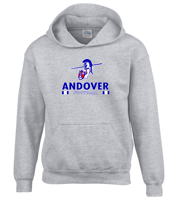 Andover HS  Football Stacked - Youth Hoodie