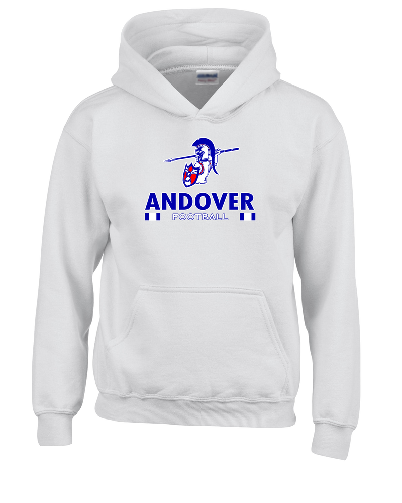 Andover HS  Football Stacked - Youth Hoodie