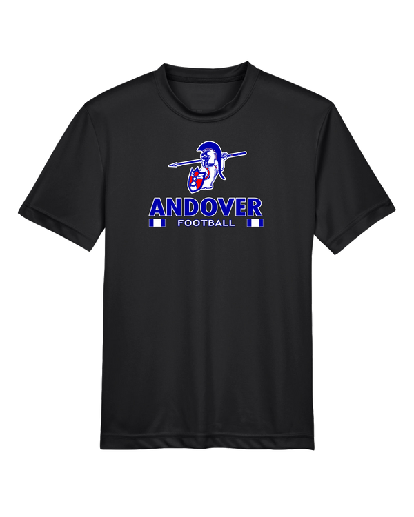 Andover HS  Football Stacked - Youth Performance T-Shirt