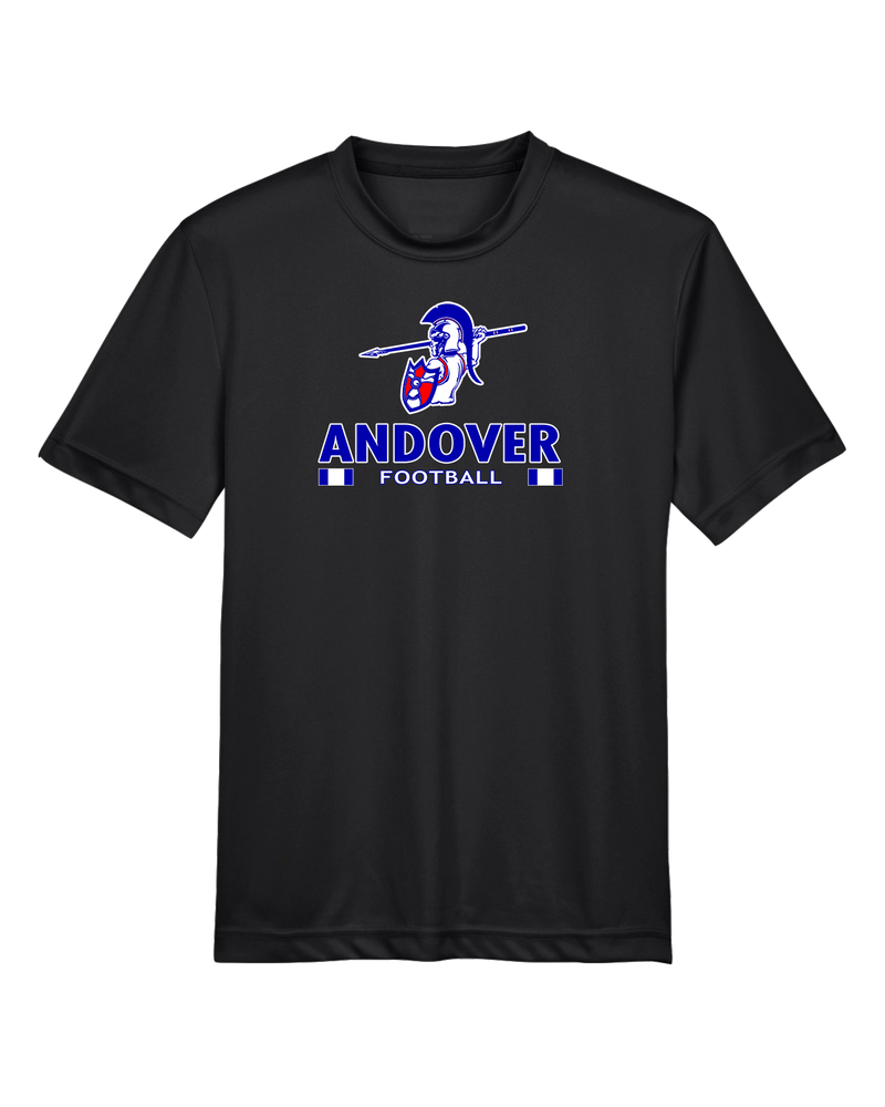 Andover HS  Football Stacked - Youth Performance T-Shirt