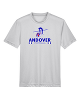 Andover HS  Football Stacked - Youth Performance T-Shirt