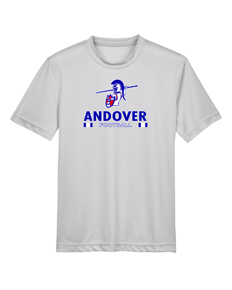 Andover HS  Football Stacked - Youth Performance T-Shirt