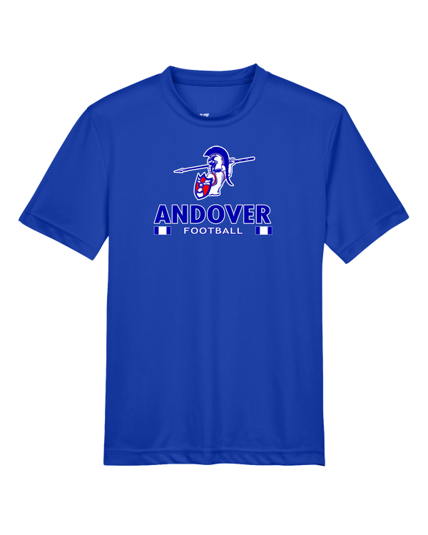 Andover HS  Football Stacked - Youth Performance T-Shirt