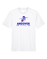 Andover HS  Football Stacked - Youth Performance T-Shirt